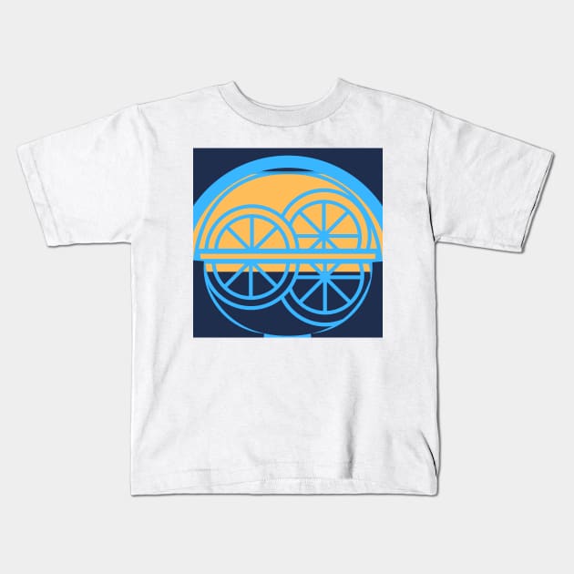Wheels turning design Kids T-Shirt by Learner